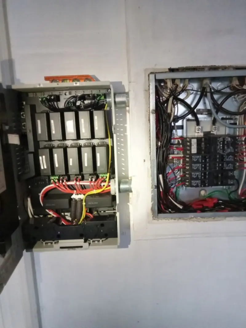 Electrical panel upgrade completed for Security Camera Wiring in Westwood